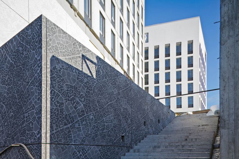 Graphic Concrete Skanska Headquarters